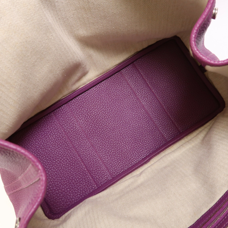 HERMES Negonda皮革GardenParty PM銀扣手挽袋Anemone-4