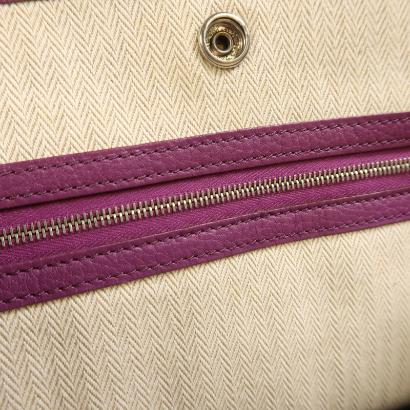 HERMES Negonda皮革GardenParty PM銀扣手挽袋Anemone-16