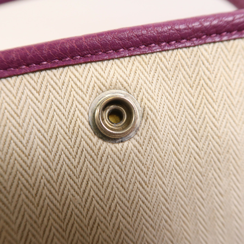 HERMES Negonda皮革GardenParty PM銀扣手挽袋Anemone-17