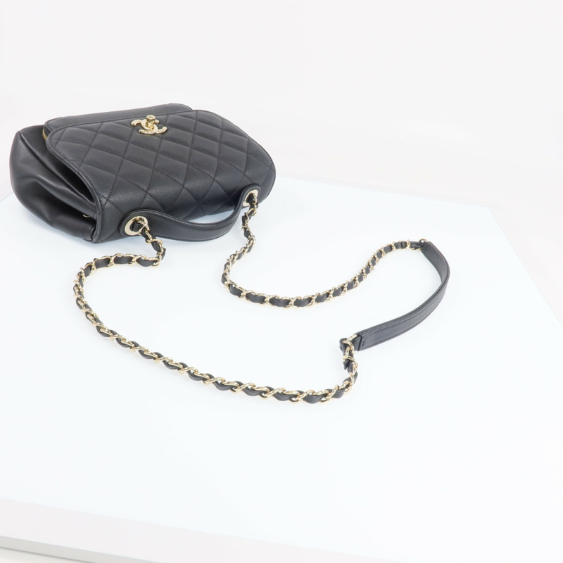 CHANEL 牛皮皮革Business Affinity Medium金扣手挽肩背兩用袋-8