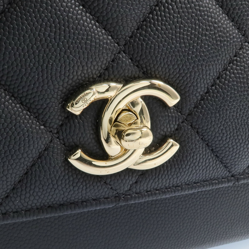 CHANEL 牛皮皮革Business Affinity Medium金扣手挽肩背兩用袋-14