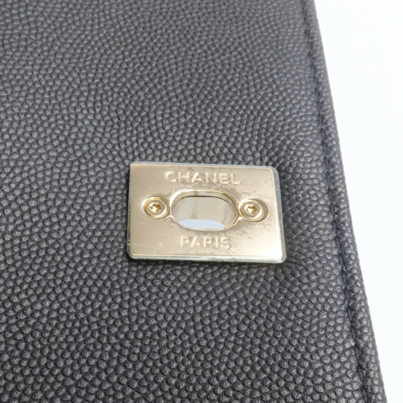 CHANEL 牛皮皮革Business Affinity Medium金扣手挽肩背兩用袋-17