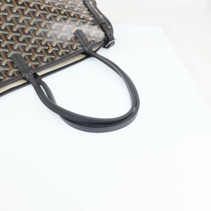 GOYARD 塗層帆布Chien Gris Bag銀扣肩背袋/手挽袋-8