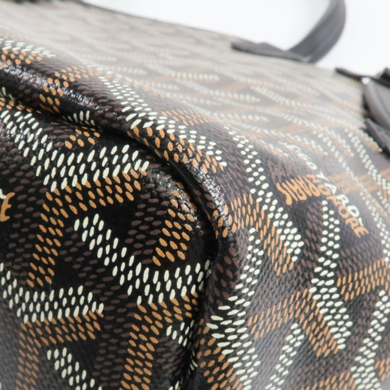 GOYARD 塗層帆布Chien Gris Bag銀扣肩背袋/手挽袋-12