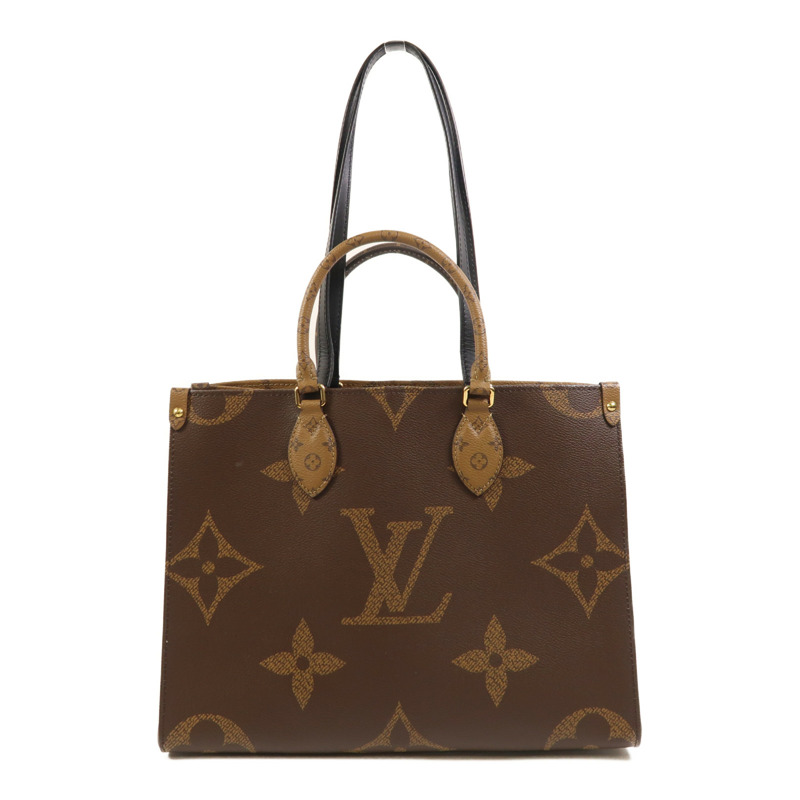 LOUIS VUITTON Monogram Reverse OnTheGo MM金扣手挽肩背兩用袋-0