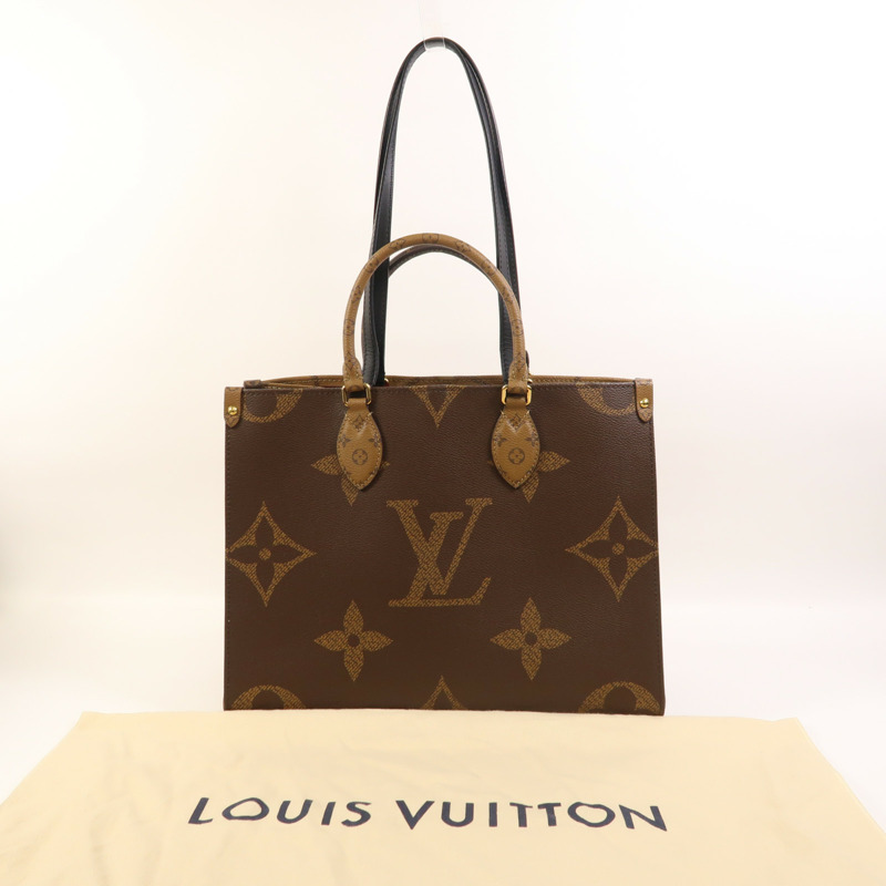 LOUIS VUITTON Monogram Reverse OnTheGo MM金扣手挽肩背兩用袋-7
