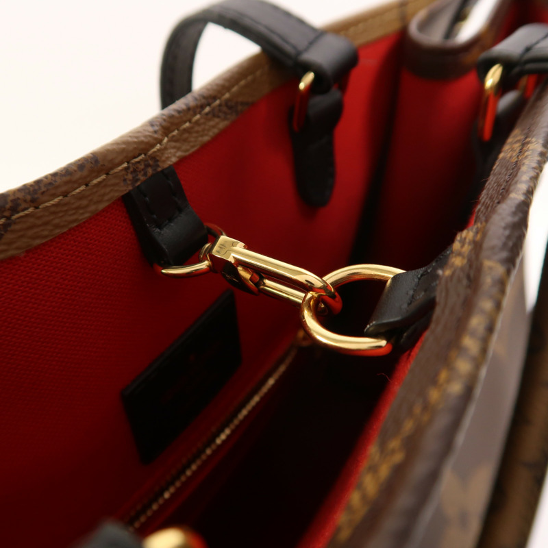 LOUIS VUITTON Monogram Reverse OnTheGo MM金扣手挽肩背兩用袋-15