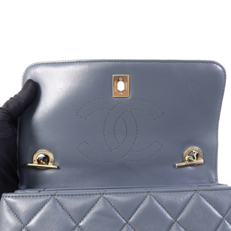 CHANEL 羊皮皮革Trendy CC金扣手挽肩背兩用袋-16