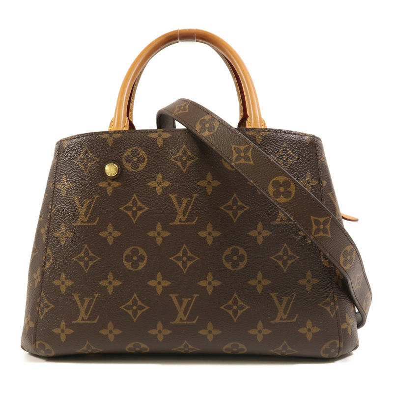 LOUIS VUITTON Monogram Montaigne BB金扣手挽肩背兩用袋-0