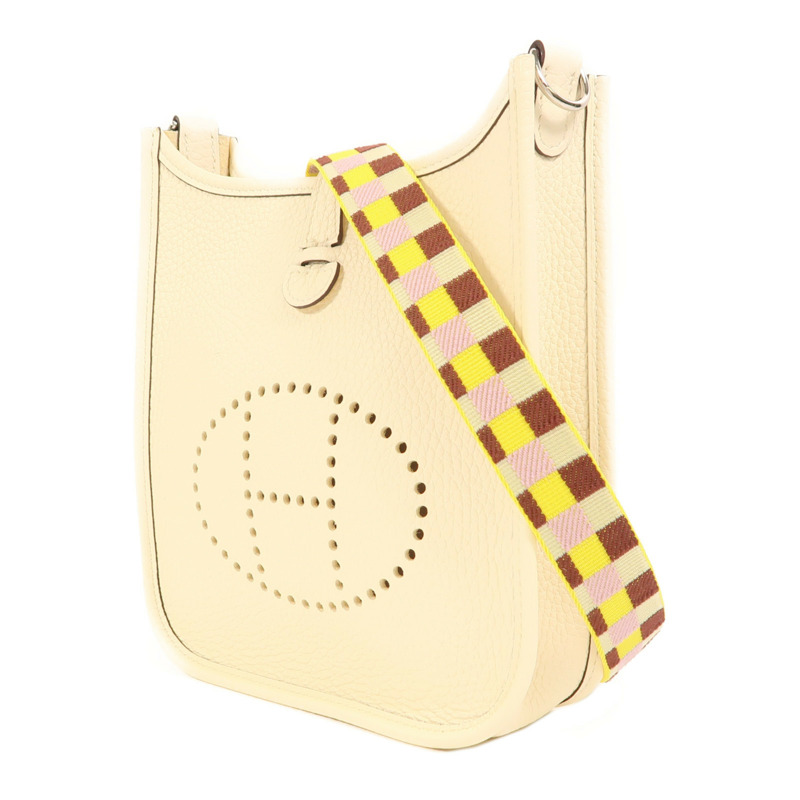 HERMES Clemence皮革Evelyne TPM銀扣手挽肩背兩用袋Nata-2