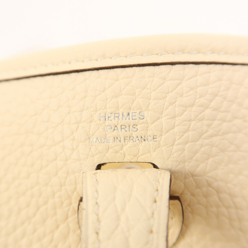 HERMES Clemence皮革Evelyne TPM銀扣手挽肩背兩用袋Nata-5