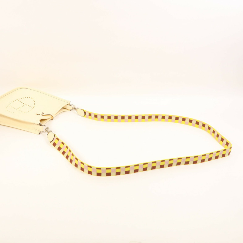 HERMES Clemence皮革Evelyne TPM銀扣手挽肩背兩用袋Nata-7