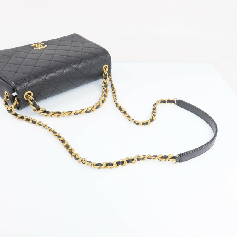 CHANEL 牛皮皮革2 Way Shoulder金扣手挽肩背兩用袋-8