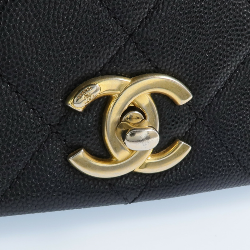 CHANEL 牛皮皮革2 Way Shoulder金扣手挽肩背兩用袋-15