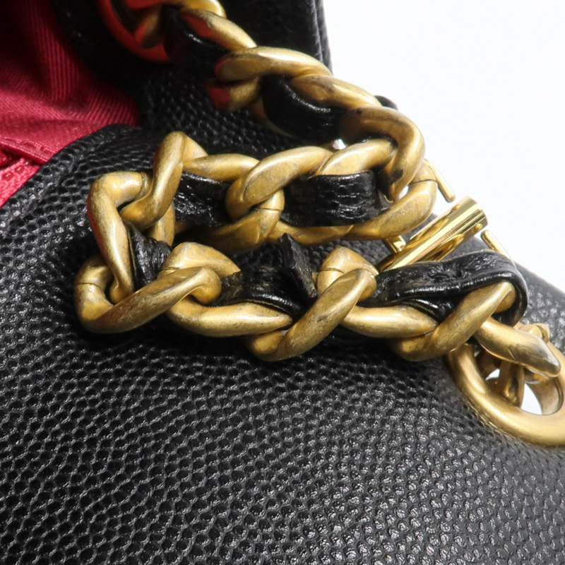 CHANEL 牛皮皮革2 Way Shoulder金扣手挽肩背兩用袋-18