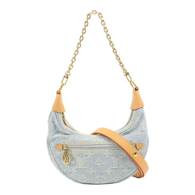 LOUIS VUITTON Monogram Denim Loop金扣手挽肩背兩用袋-0