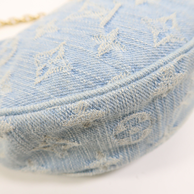 LOUIS VUITTON Monogram Denim Loop金扣手挽肩背兩用袋-11