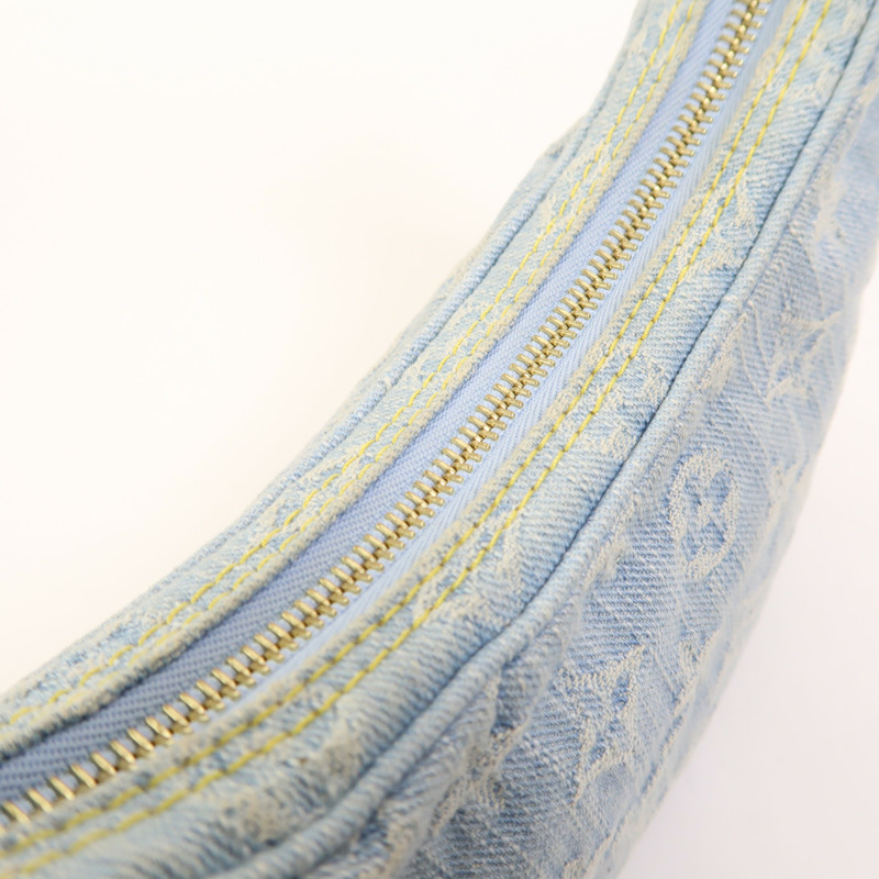 LOUIS VUITTON Monogram Denim Loop金扣手挽肩背兩用袋-13