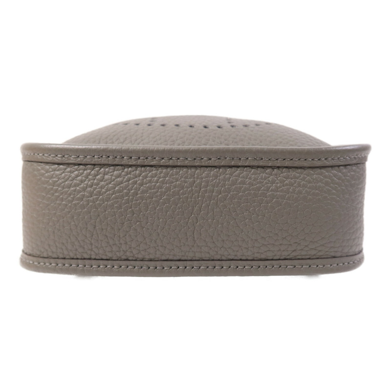 HERMES Clemence皮革Evelyne TPM金扣肩背袋Gris Meyer-3