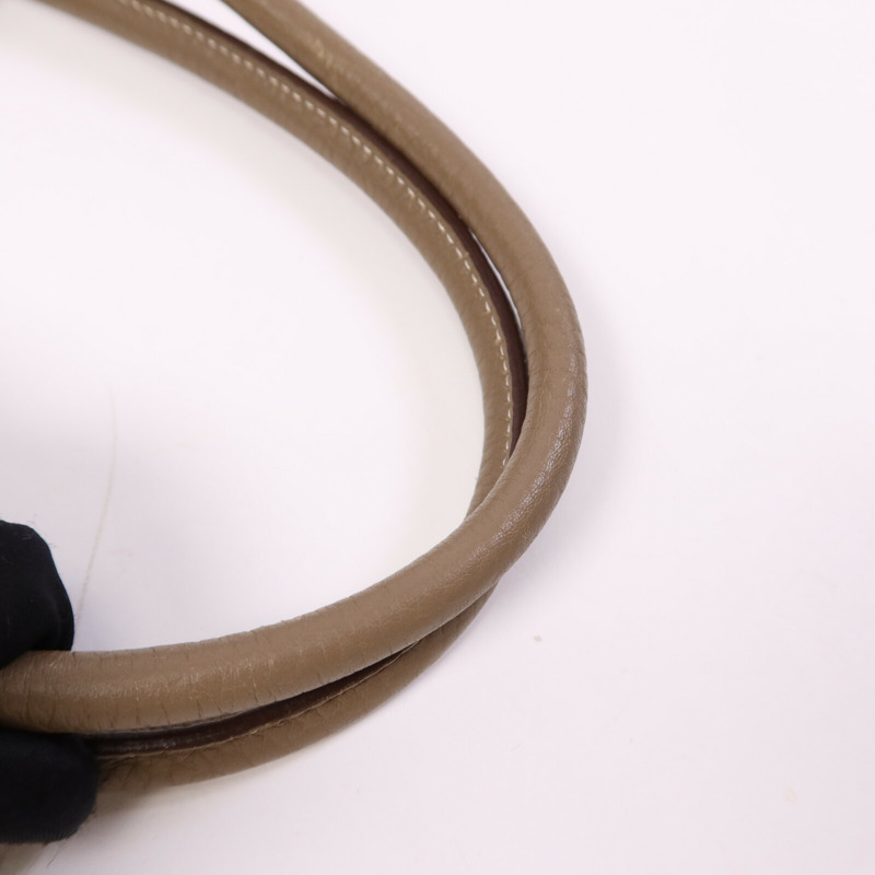 HERMES Clemence皮革Garden Party PM銀扣手挽袋-14