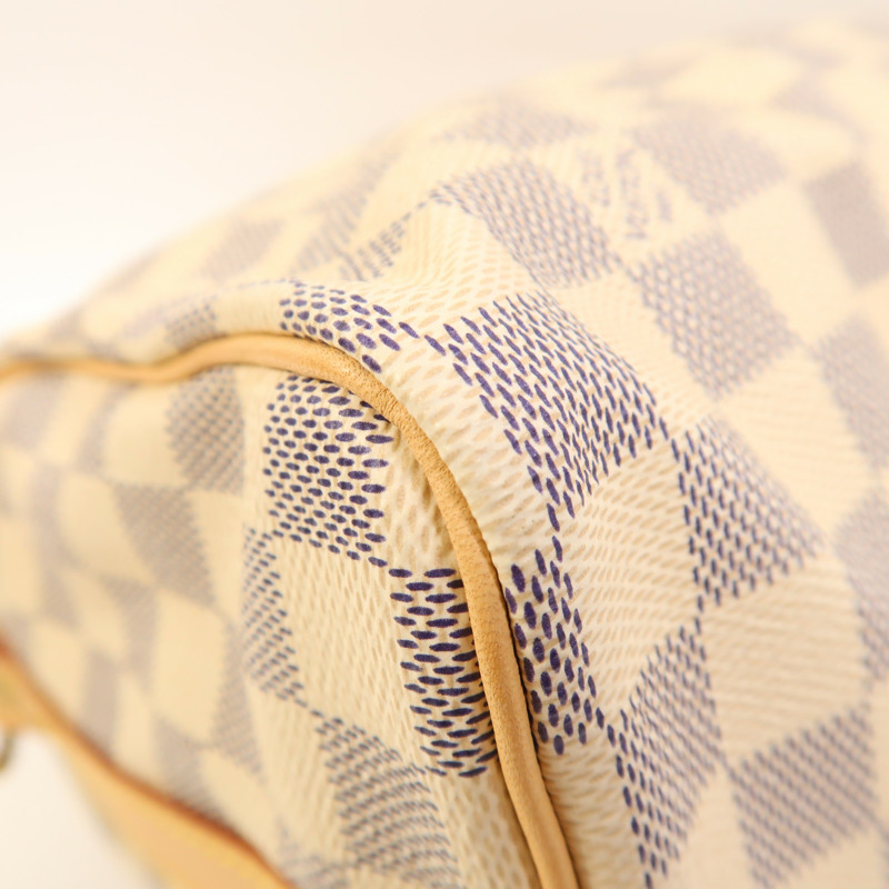 LOUIS VUITTON Damier Azur Speedy Bandouliere 25金扣手挽肩背兩用袋-10