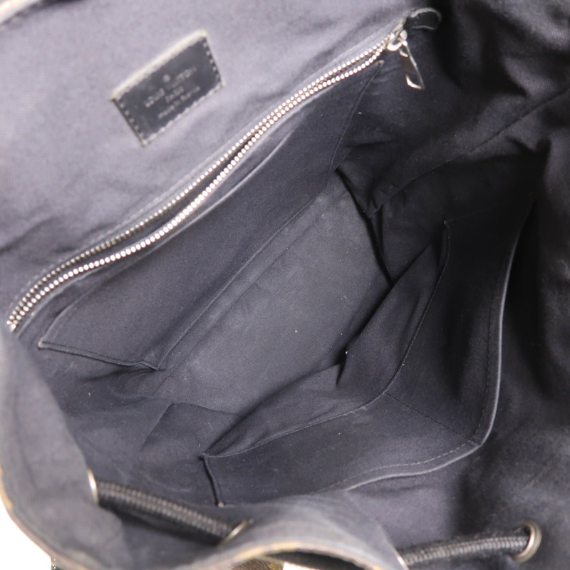 LOUIS VUITTON Monogram Macassar Christopher MM銀扣背包-4