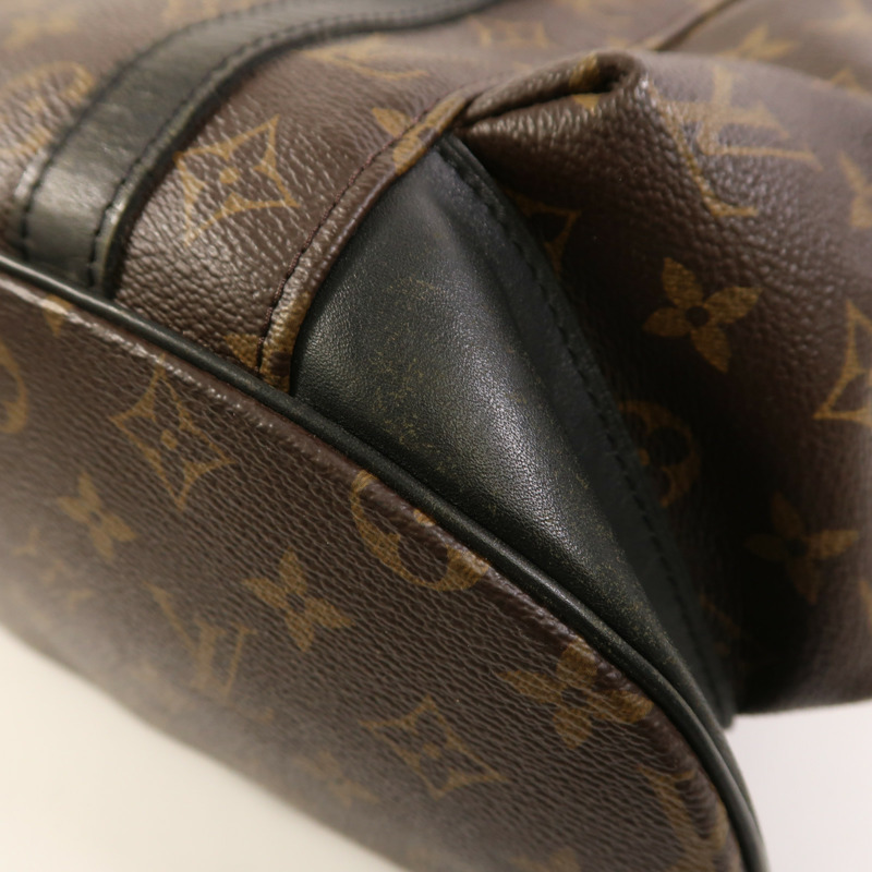 LOUIS VUITTON Monogram Macassar Christopher MM銀扣背包-8