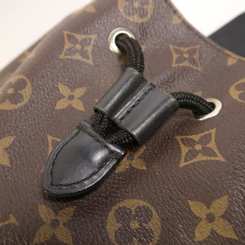 LOUIS VUITTON Monogram Macassar Christopher MM銀扣背包-18