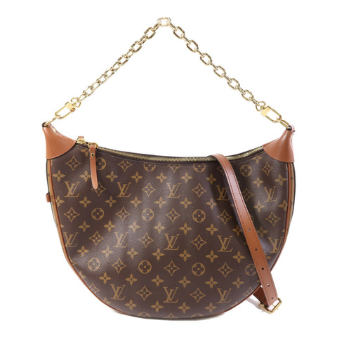 LOUIS VUITTON Monogram/Monogram Reverse Loop Hobo金扣手挽肩背兩用袋