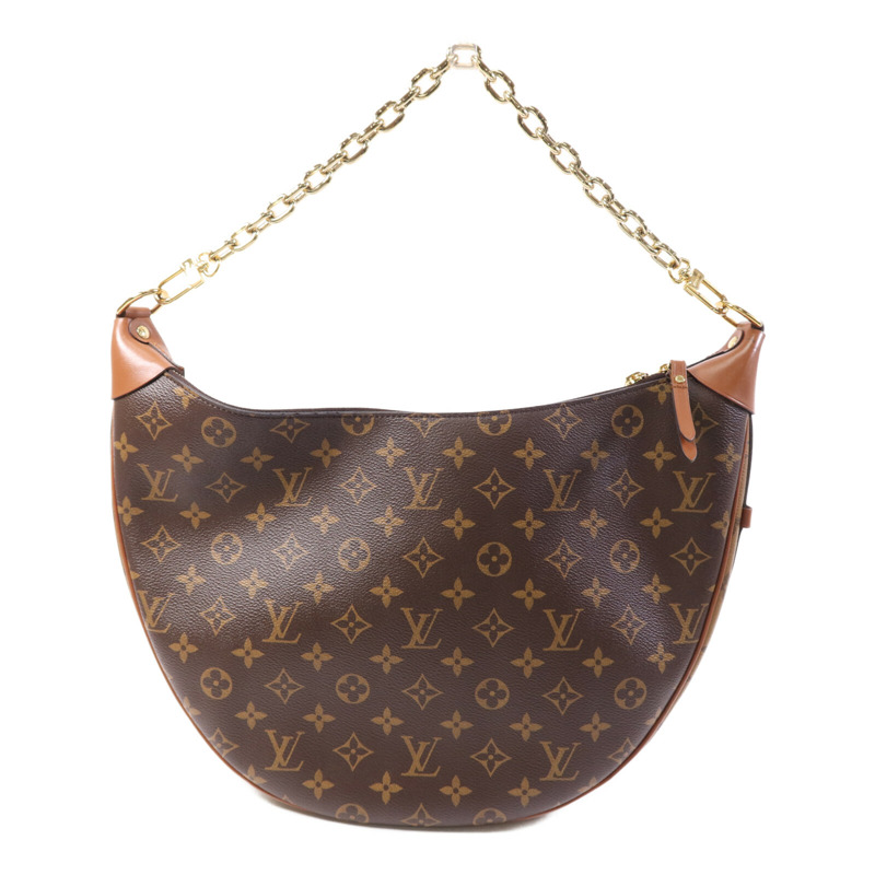 LOUIS VUITTON Monogram/Monogram Reverse Loop Hobo金扣手挽肩背兩用袋-1
