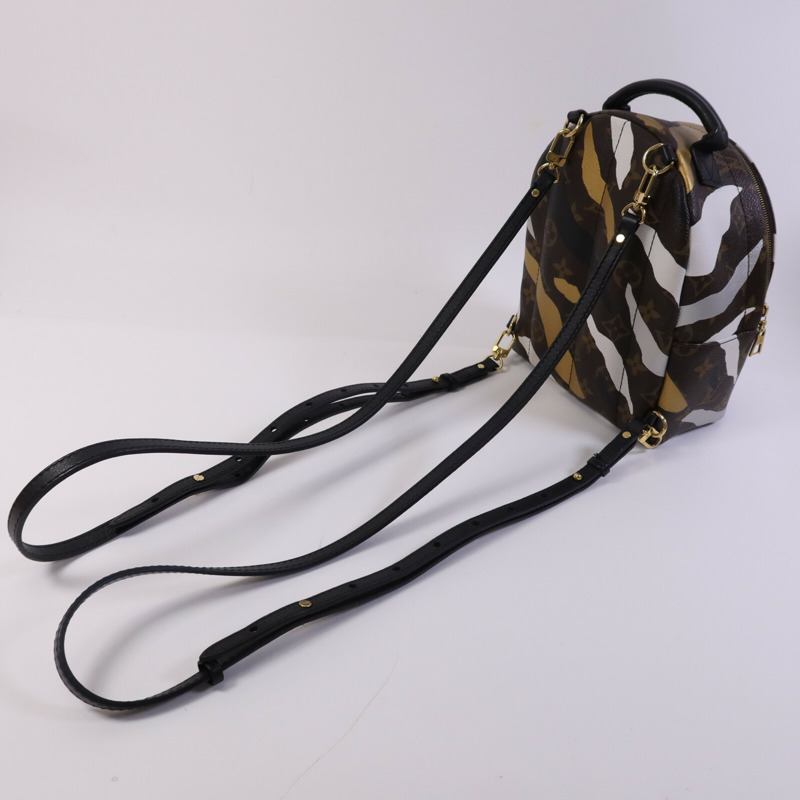 LOUIS VUITTON Monogram Palm Springs BackPack金扣背包-7