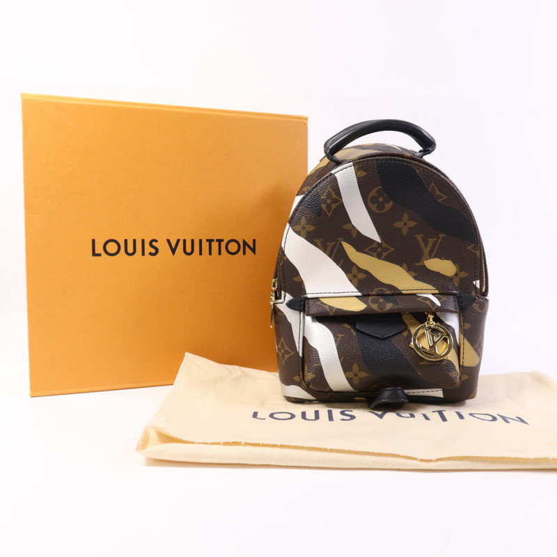 LOUIS VUITTON Monogram Palm Springs BackPack金扣背包-8