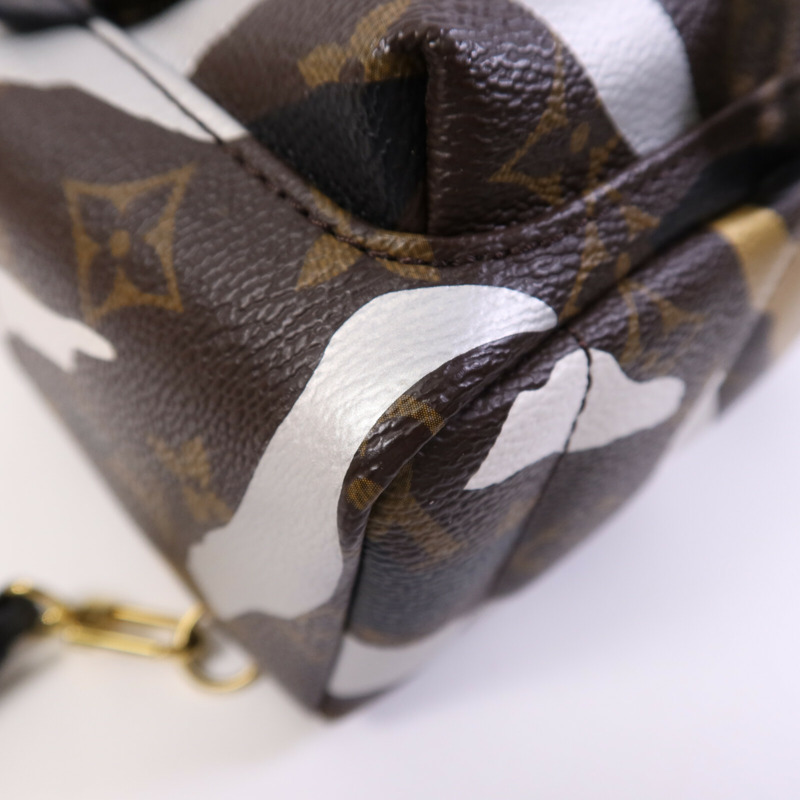 LOUIS VUITTON Monogram Palm Springs BackPack金扣背包-10
