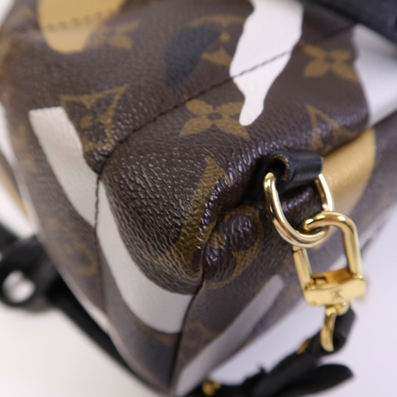LOUIS VUITTON Monogram Palm Springs BackPack金扣背包-11