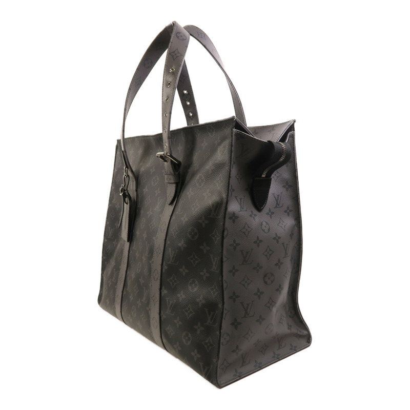 LOUIS VUITTON Monogram Eclipse New Cabas Zippe銀扣肩背袋-2