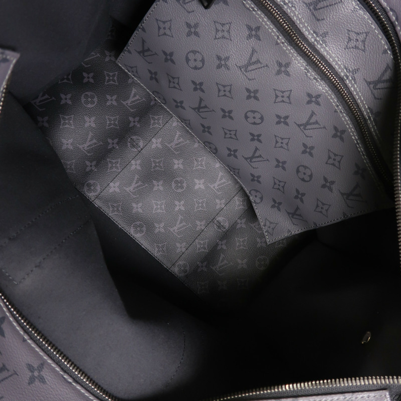 LOUIS VUITTON Monogram Eclipse New Cabas Zippe銀扣肩背袋-4