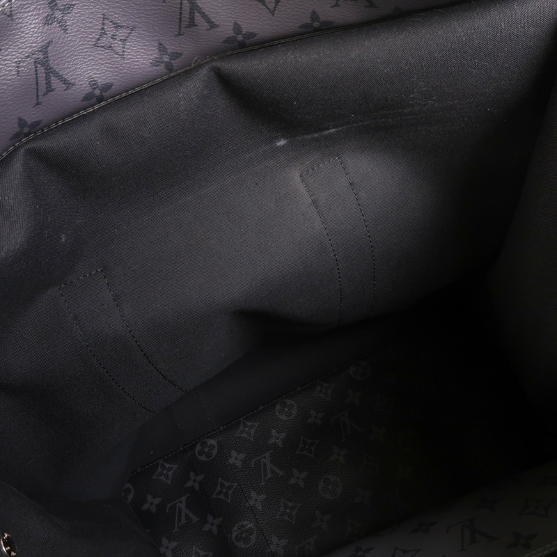 LOUIS VUITTON Monogram Eclipse New Cabas Zippe銀扣肩背袋-5