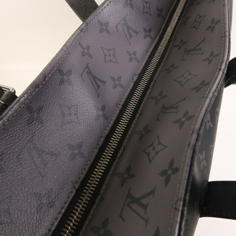 LOUIS VUITTON Monogram Eclipse New Cabas Zippe銀扣肩背袋-13