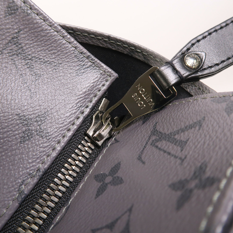 LOUIS VUITTON Monogram Eclipse New Cabas Zippe銀扣肩背袋-14