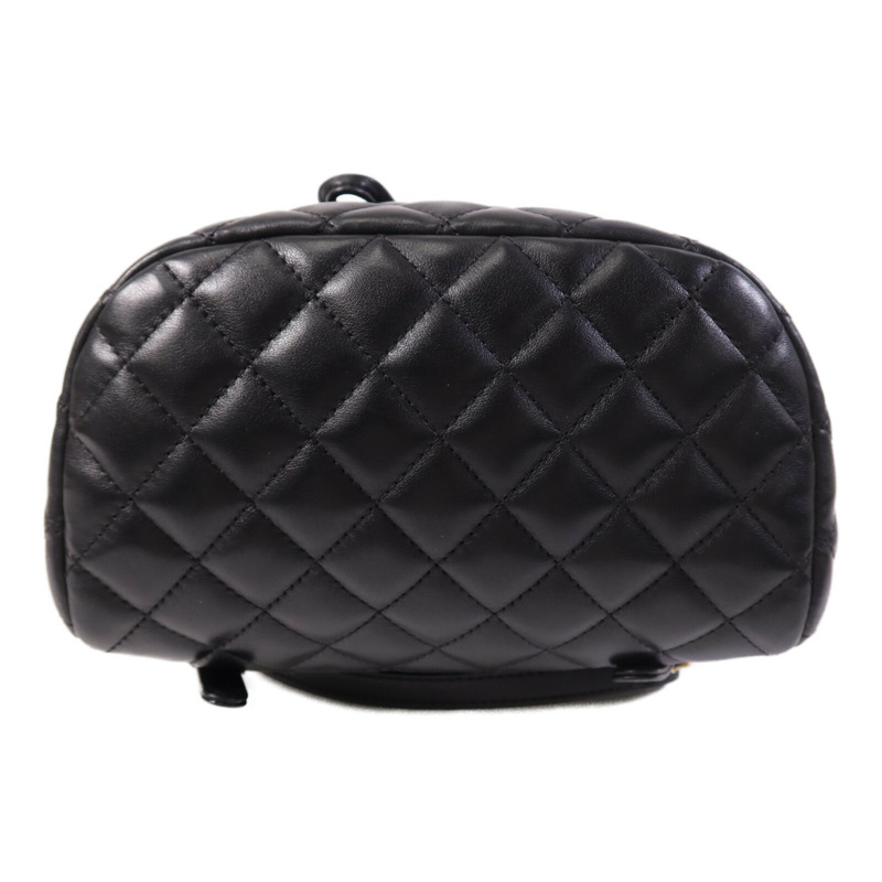 CHANEL 羊皮皮革Backpack金扣鏈帶背包-3