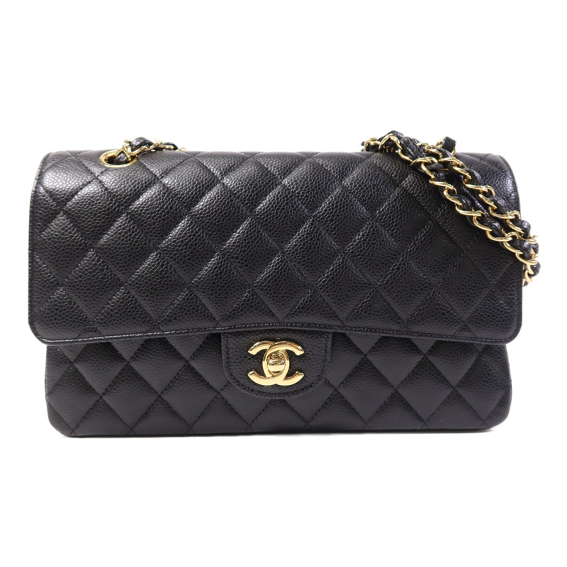 CHANEL 牛皮皮革Classic 25金扣鏈帶肩背袋-0