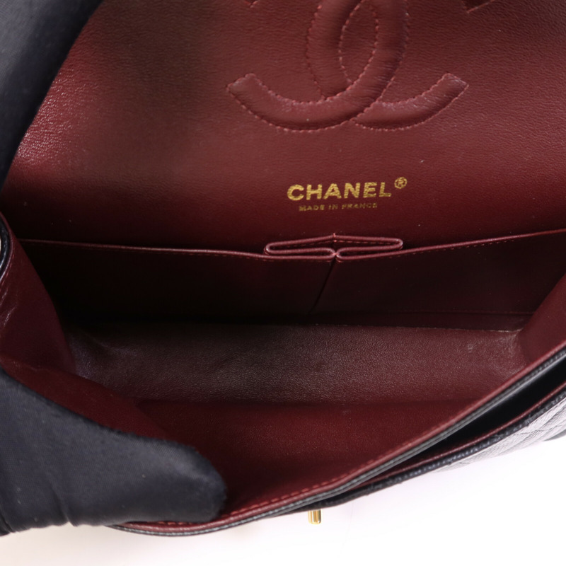 CHANEL 牛皮皮革Classic 25金扣鏈帶肩背袋-4