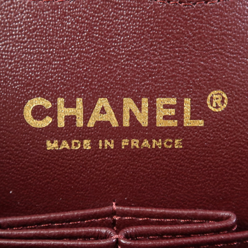 CHANEL 牛皮皮革Classic 25金扣鏈帶肩背袋-5