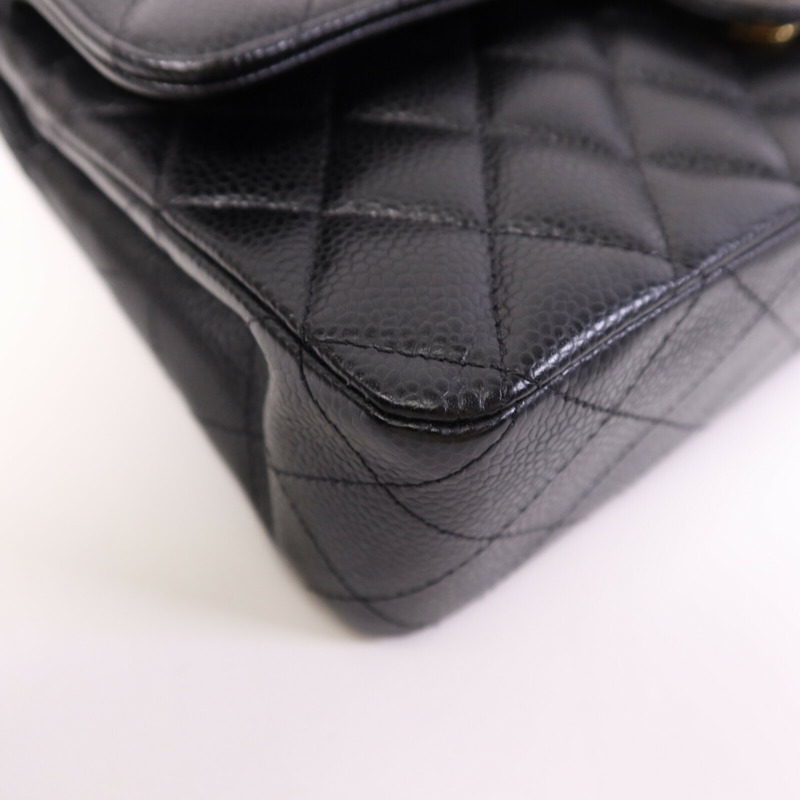 CHANEL 牛皮皮革Classic 25金扣鏈帶肩背袋-12