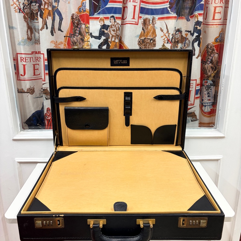 法國製 Lanvin 公事包 手提行李箱 筆電包 收藏價值 浪梵-3