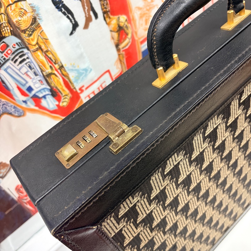 法國製 Lanvin 公事包 手提行李箱 筆電包 收藏價值 浪梵-6