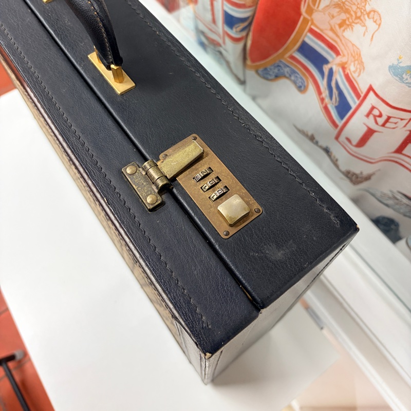 法國製 Lanvin 公事包 手提行李箱 筆電包 收藏價值 浪梵-7