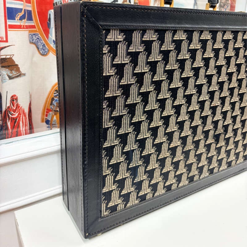 法國製 Lanvin 公事包 手提行李箱 筆電包 收藏價值 浪梵-12