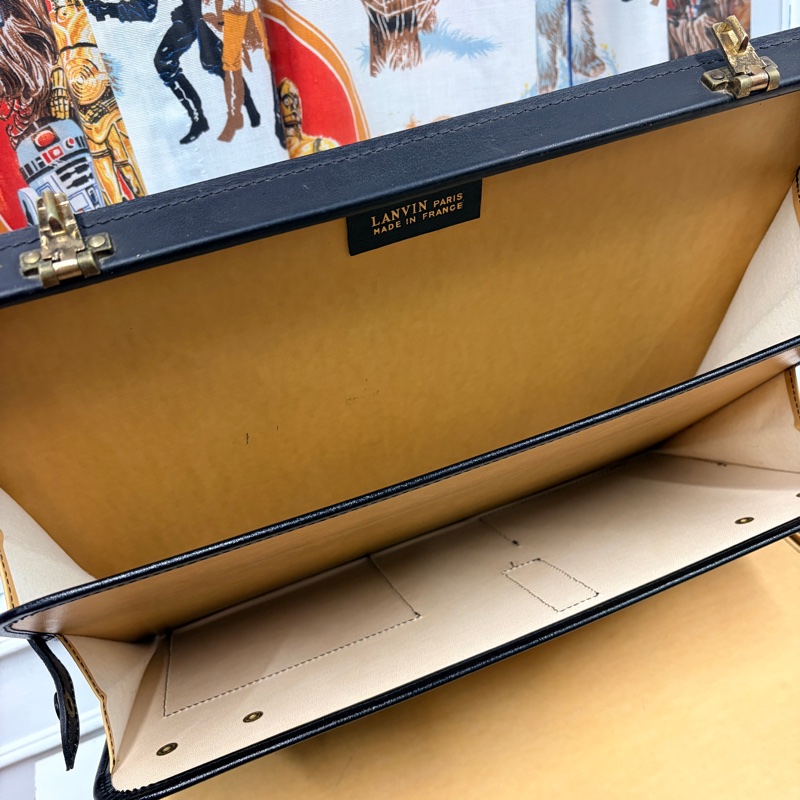 法國製 Lanvin 公事包 手提行李箱 筆電包 收藏價值 浪梵-18