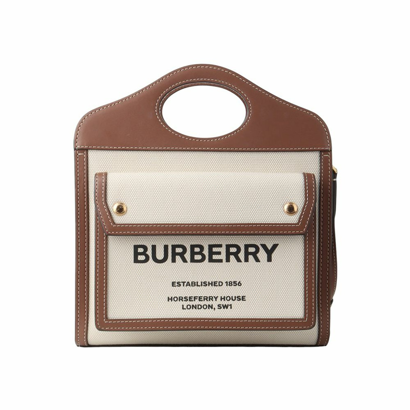 【包稅】BURBERRY 帆布雙色口袋迷你斜背包 34059Y-0